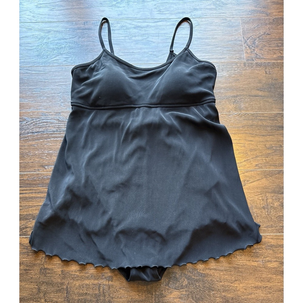 Motherhood Maternity Black One Piece Swim Dress Swimsuit Womens Size M Modest